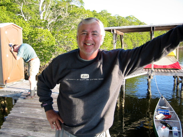 Terry at Oyster Bay Chickee, sixth day.