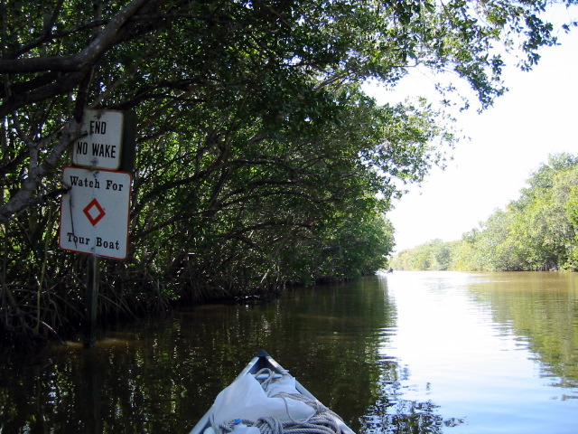 Flamingo Canal end of no wake zone.