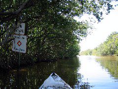 Flamingo Canal end of no wake zone.