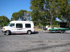 TR's van ready to return the canoes to Everglade City